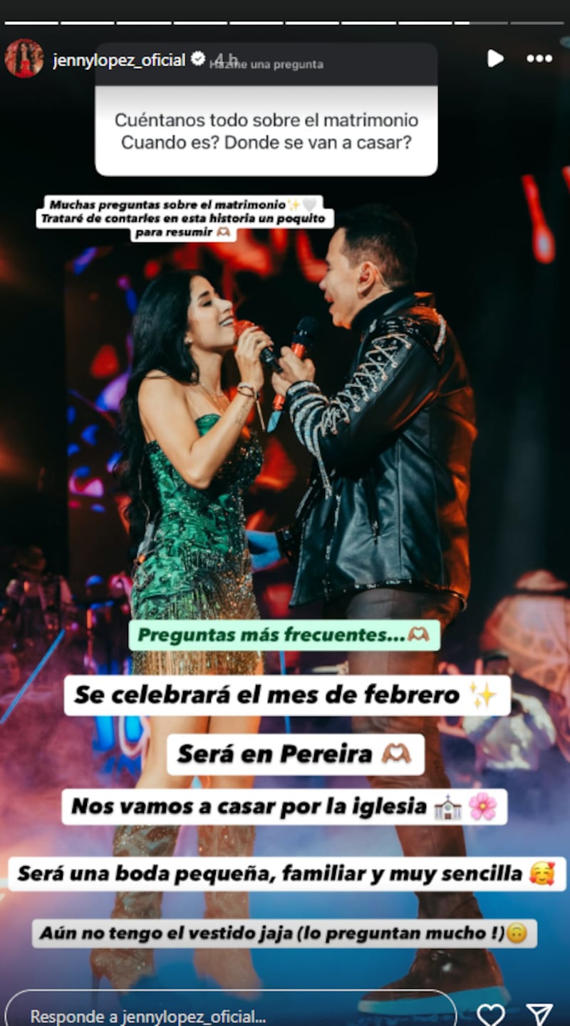 Jenny López dio a conocer detalles de lo que será su boda con Jhonny Rivera