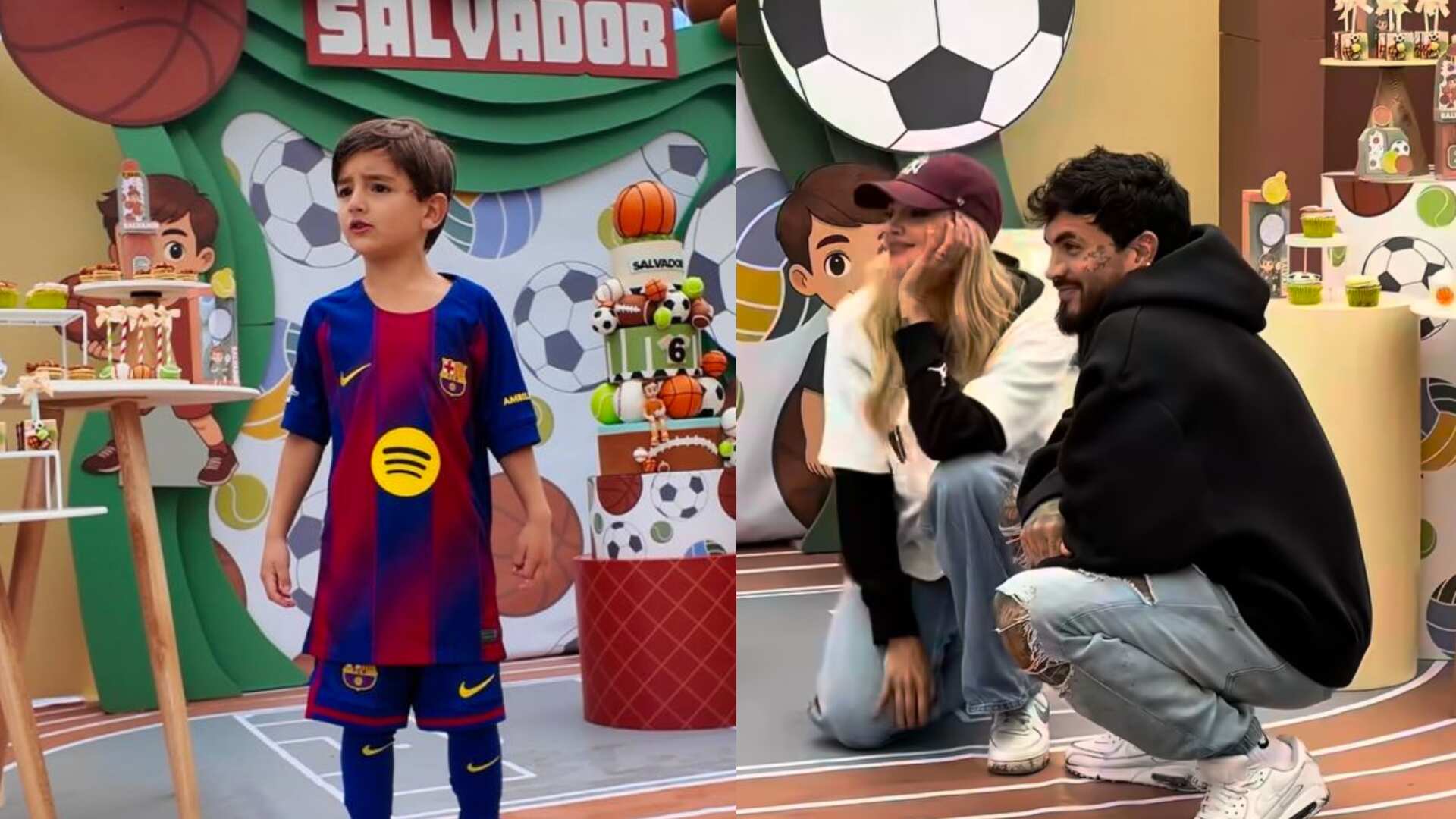 Melina Ramírez y Mateo Carvajal con su hijo