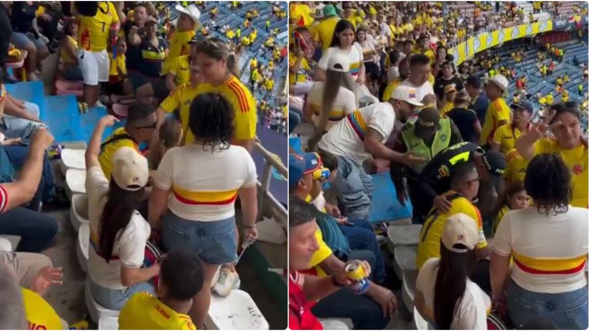 Prohibido alentar: hincha fue sacado de la tribuna por saltar y cantarle a la Selección Colombia