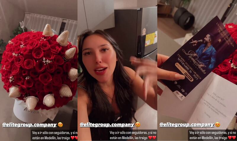 ¿Son de Yeferson Cossio? Aida Victoria Merlano recibió un arreglo de rosas y mostró quién fue el galán que se las envió