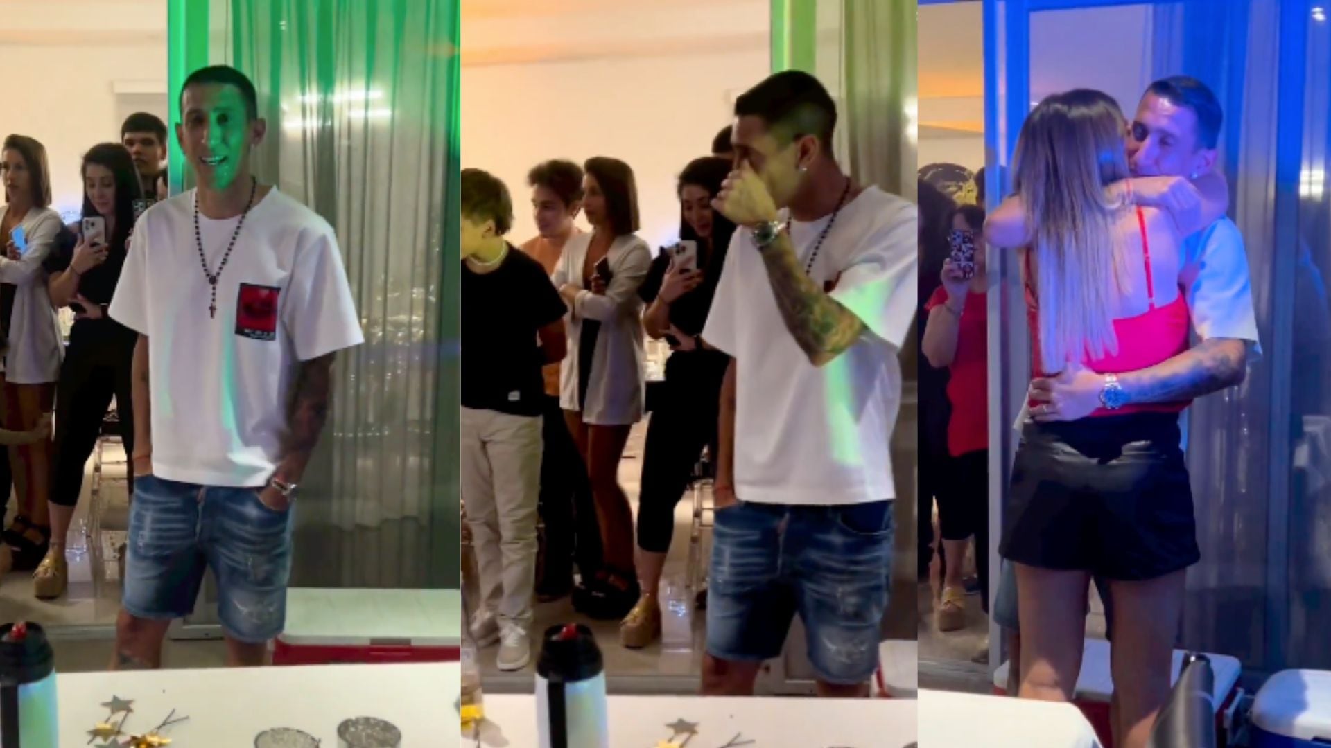 El 'Fideo' no pudo contener la emoción al recibir una gran sorpresa de Navidad.