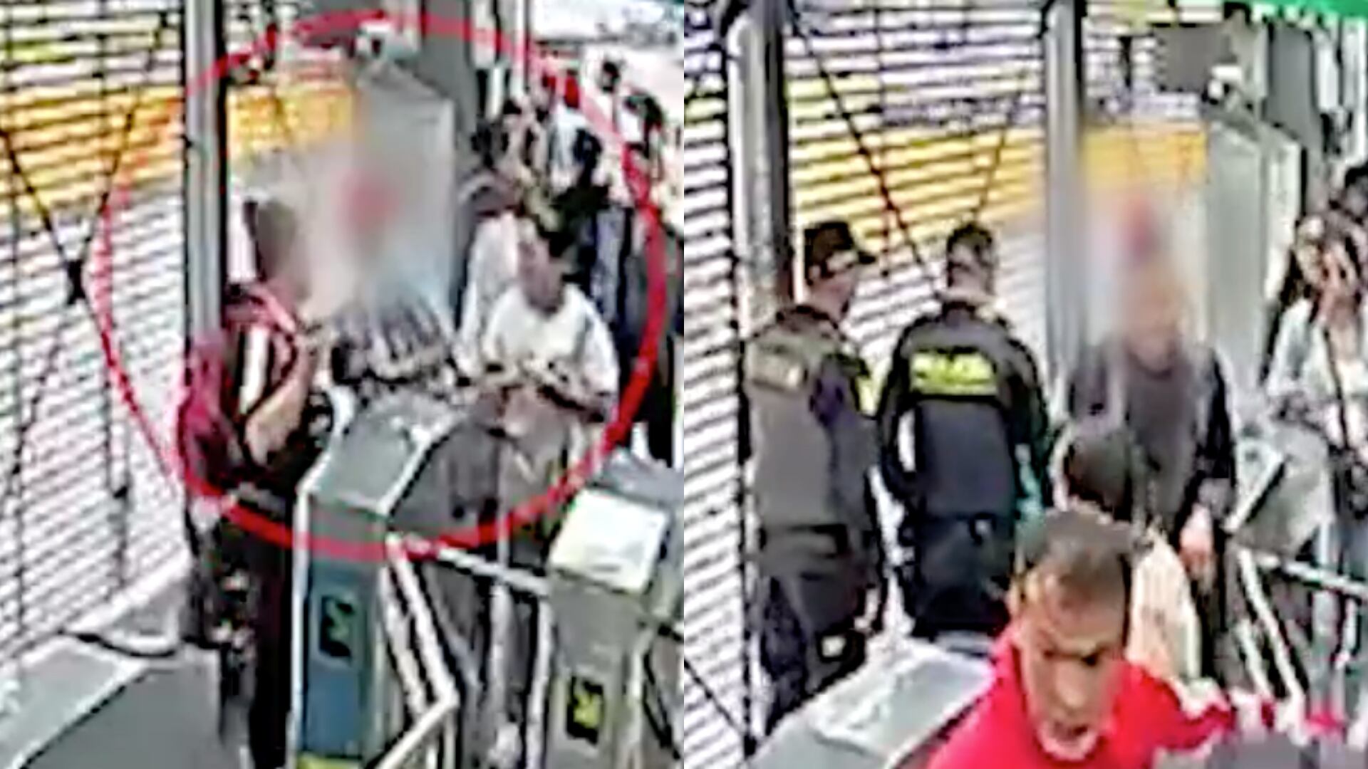 Motociclista intentó ingresar su moto a una estación de TransMilenio.