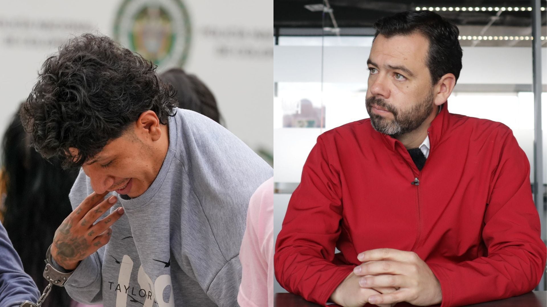 El alcalde de Bogotá, Carlos Fernando Galán, aseguró que uno de los presuntos integrantes de la banda El Mesa se estaba riendo en medio de una rueda de prensa
