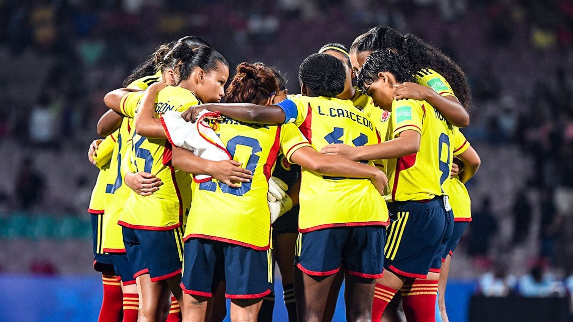 La Selección Colombia Sub-17 en la final del Mundial ante España.