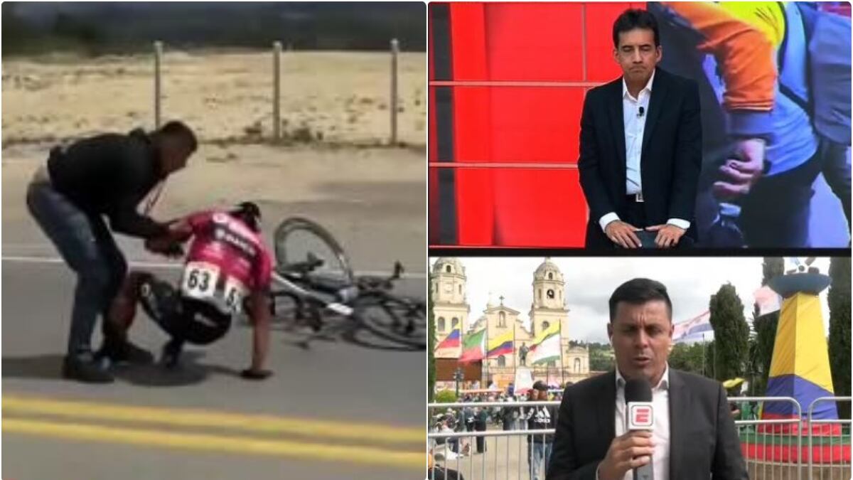 Víctor Hugo Peña hace de entrenador y reportero, a la vez, en el Tour Colombia