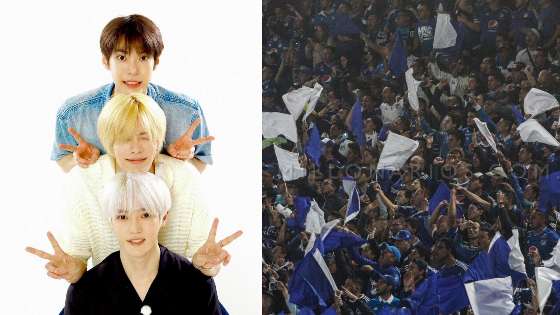 Hinchas de Millonarios y NCT 127