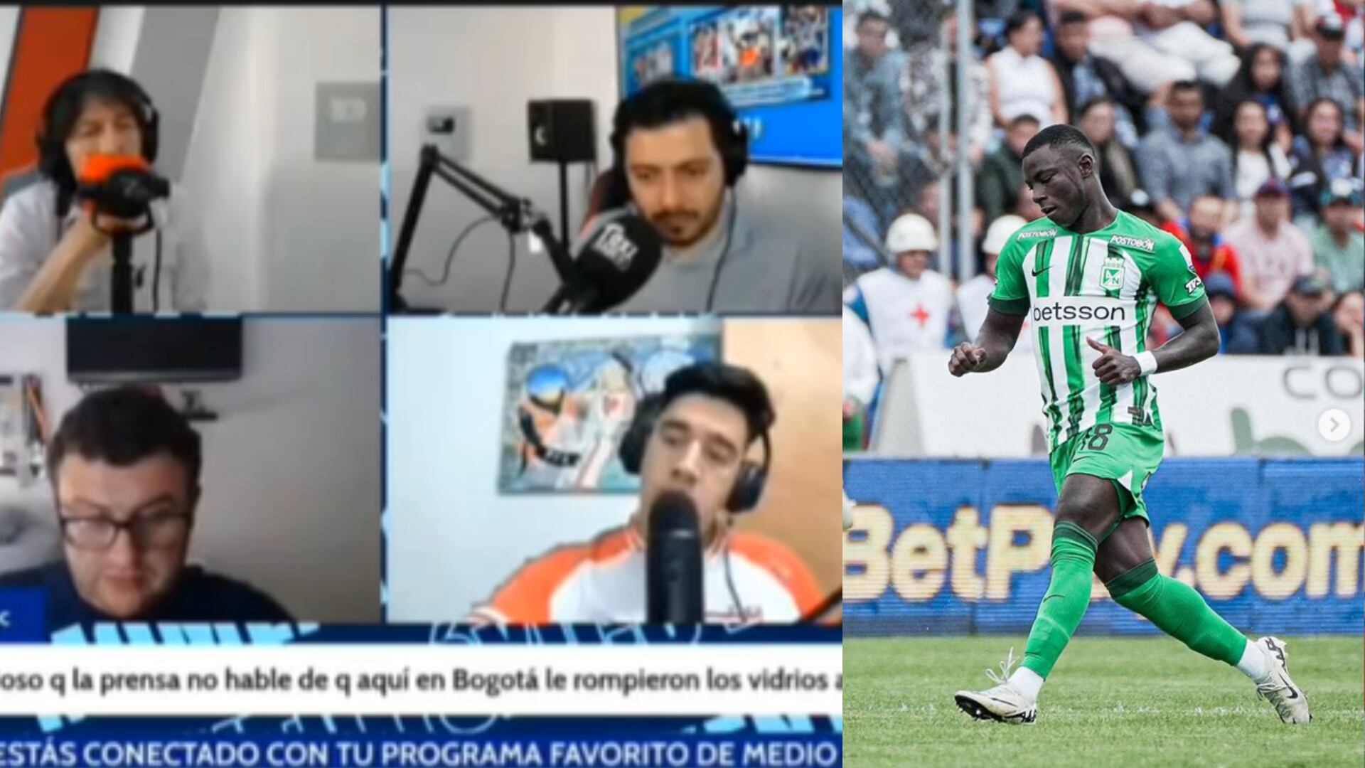 Afirmación racista de un periodista del programa de Eduardo Luis - Fotos: Captura de pantalla de YouTube y redes sociales de Marino Hinestroza