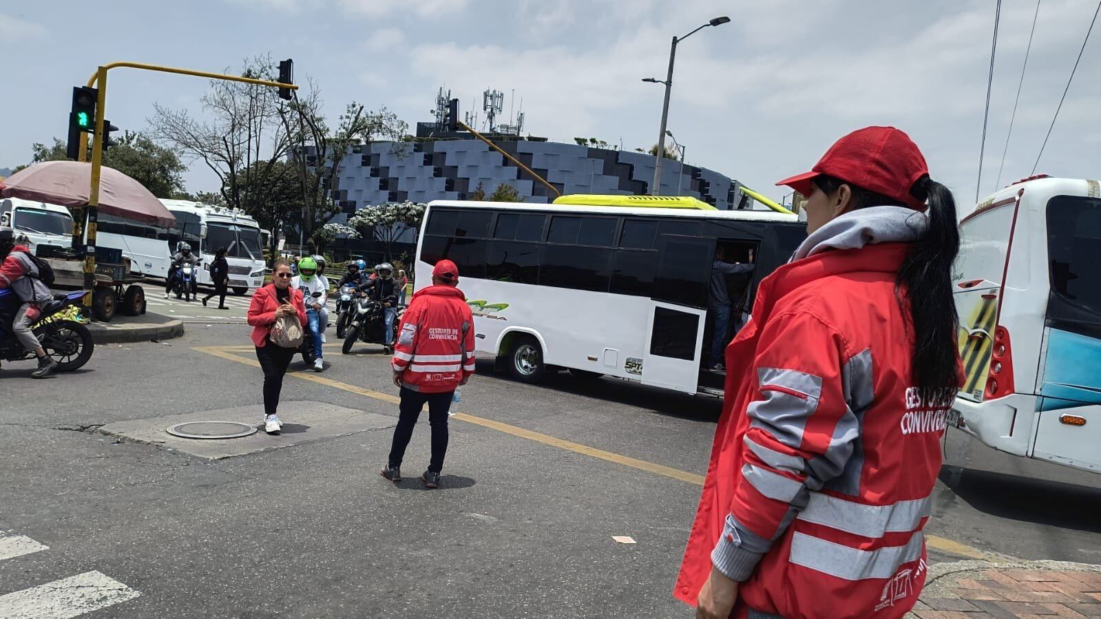 Paro de camioneros en Bogotá.