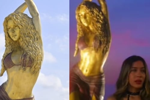 Creadora de contenido mostró de más frente a la estatua de Shakira en Barranquilla