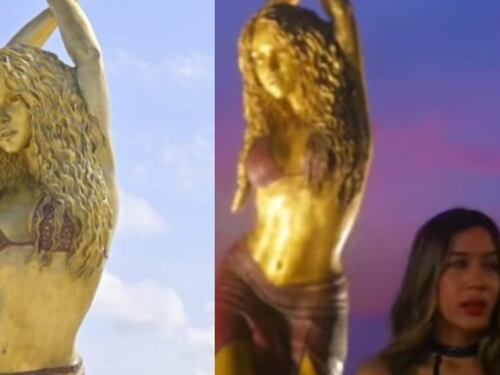 Creadora de contenido mostró de más frente a la estatua de Shakira en Barranquilla