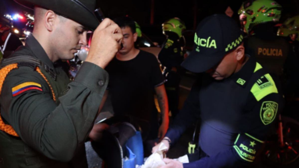 Caravana de seguridad qe lideró el alcalde de Cali, Alejandro Eder.