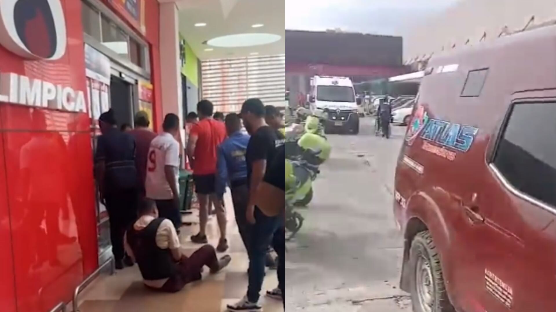Atraco a camión de valores en supermercado Olímpica en Barranquilla