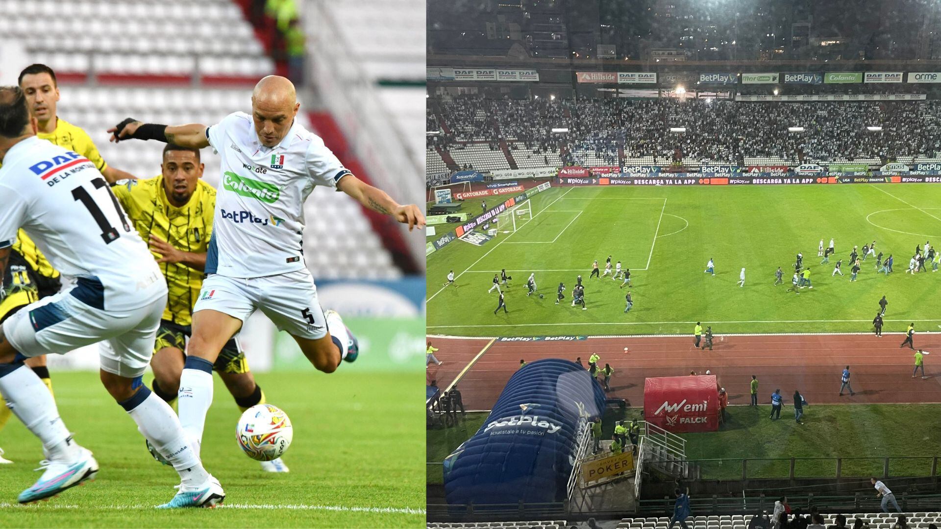 Once Caldas recibió dura sensación de Dimayor por desmanes en el Estadio Palogrande.