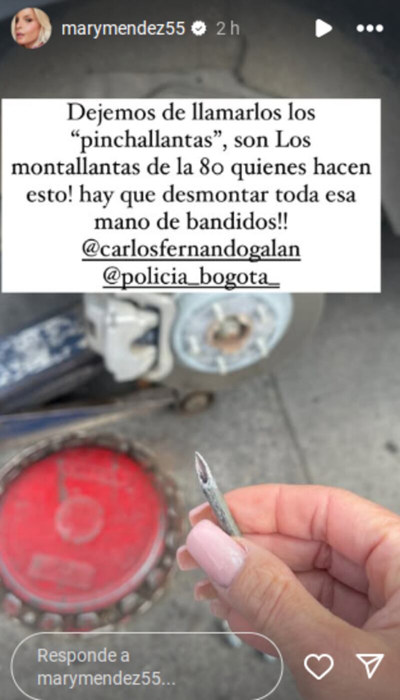 Mary Méndez desde sus redes sociales