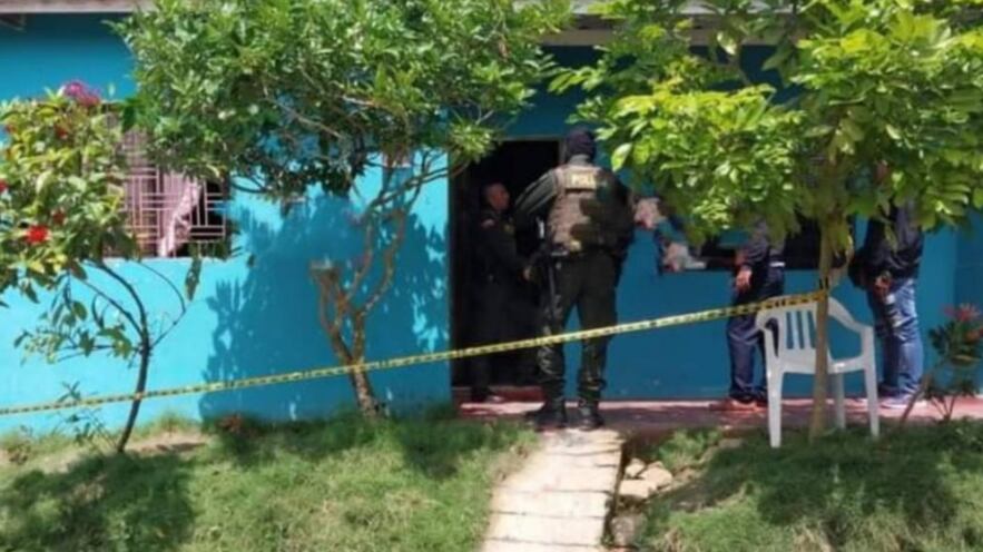 Escena del crimen mujer asesinada por su inquilino.