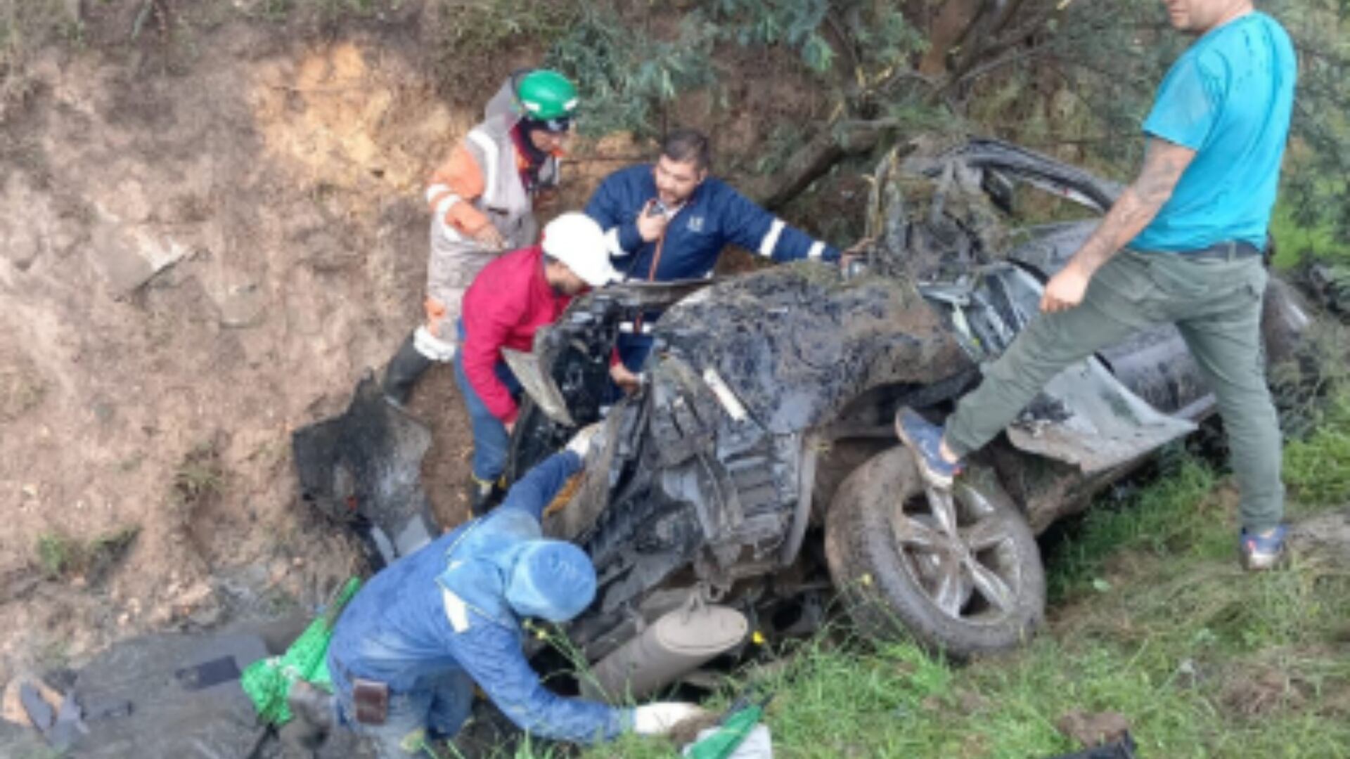 Accidente de tránsito en la vía Bogotá - Briceño.