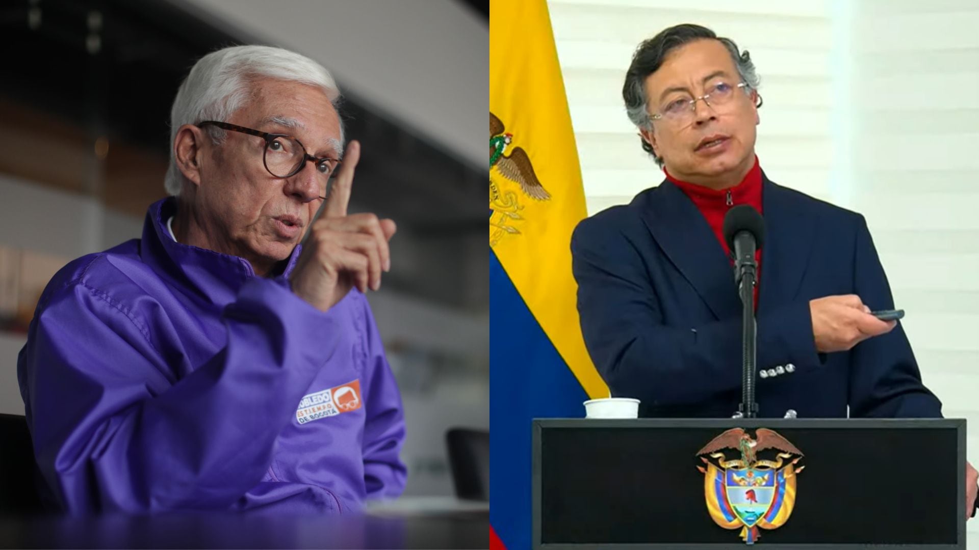 Jorge Enrique Robledo y Gustavo Petro