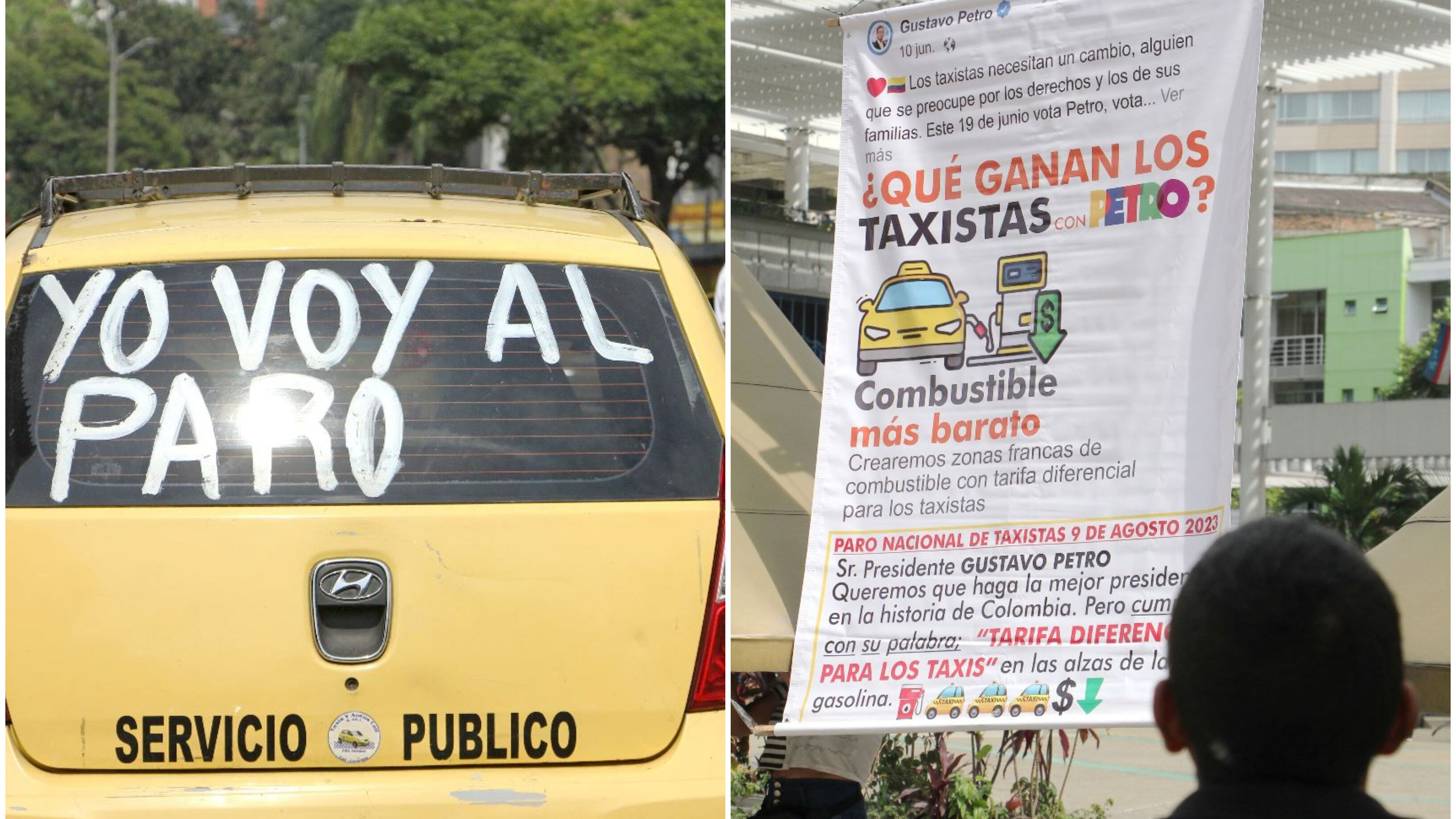 Paro de taxistas en Cali 9 de agosto