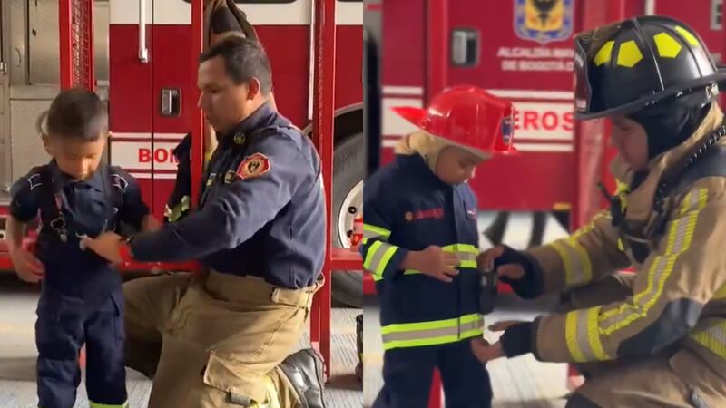 Con este enternecedor vídeo el cuerpo de Bomberos de Bogotá celebró el día del padre
