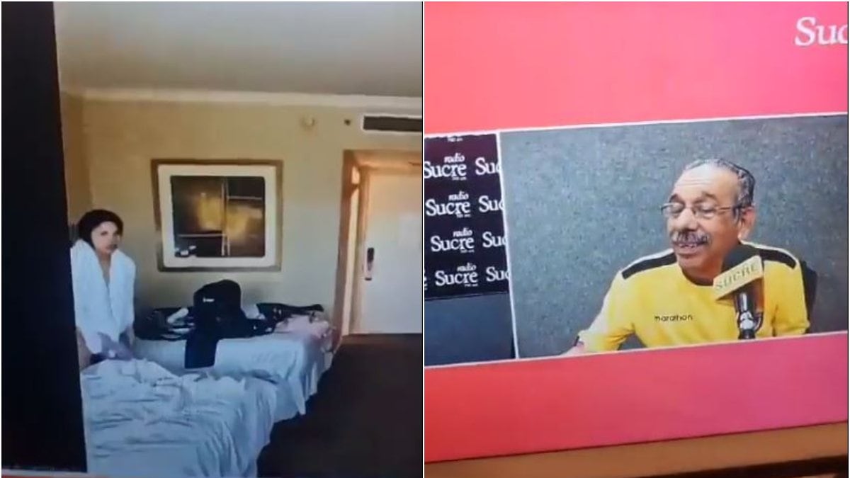 Joven periodista salió desnuda en vivo por descuido de su compañero de cuarto