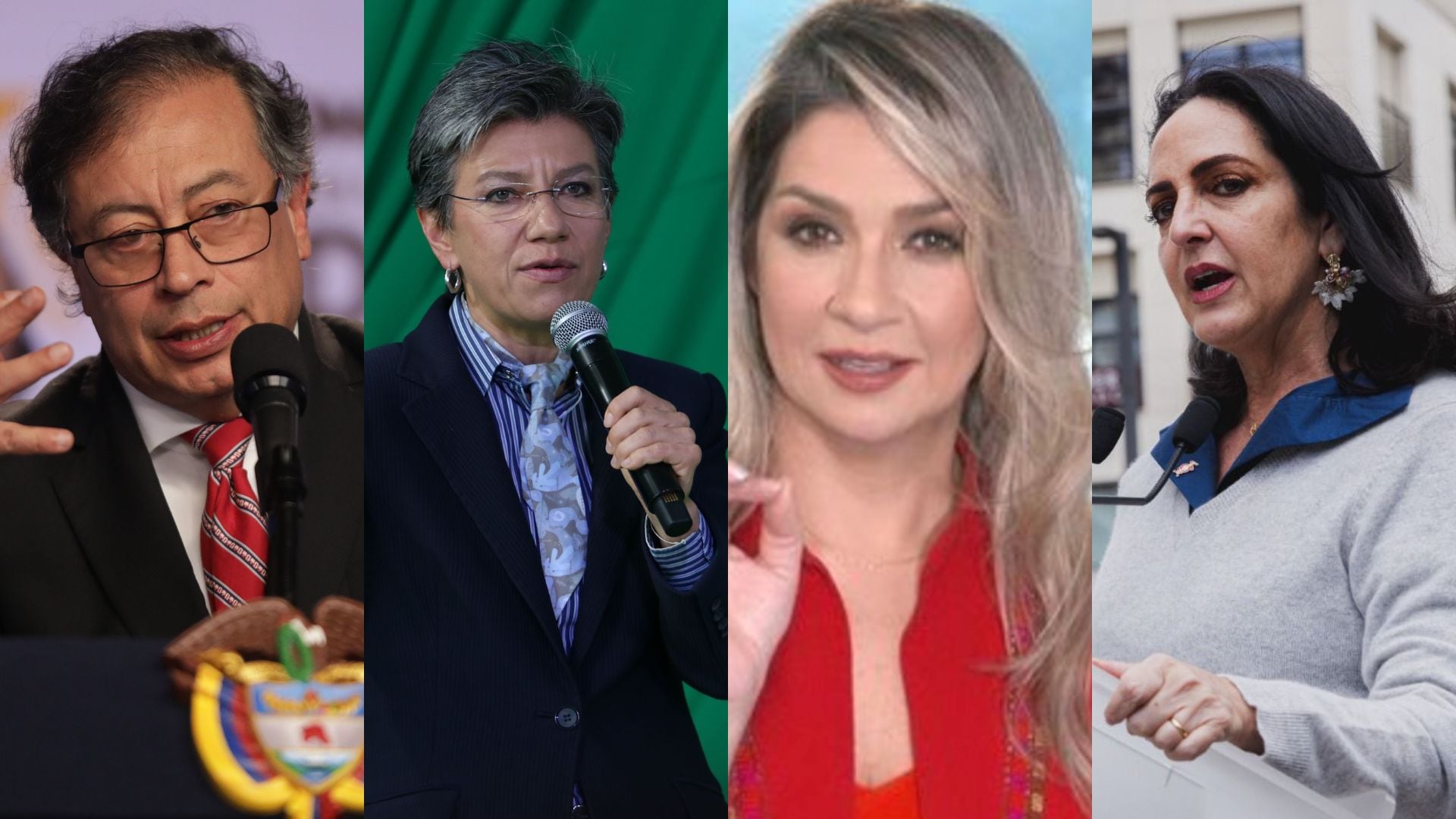 Gustavo Petro, Claudia López, Vicky Dávila y María Fernanda Cabal