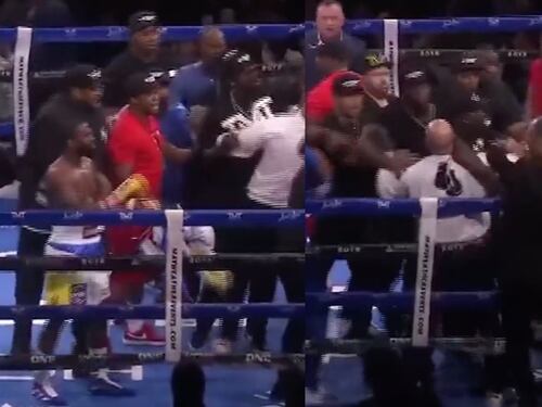 Floyd Mayweather protagoniza brutal pelea campal en plena función