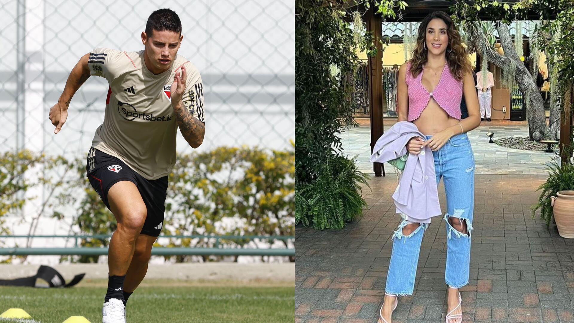James Rodríguez y Daniela Ospina