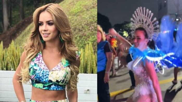 Elianis Garrido en la noche de Guacherna en Barranquilla.