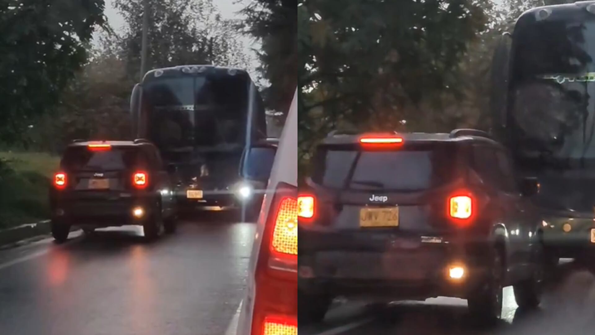 De no creer: un carro se metió en contravía en plena Suba - Cota y generó un monumental trancón