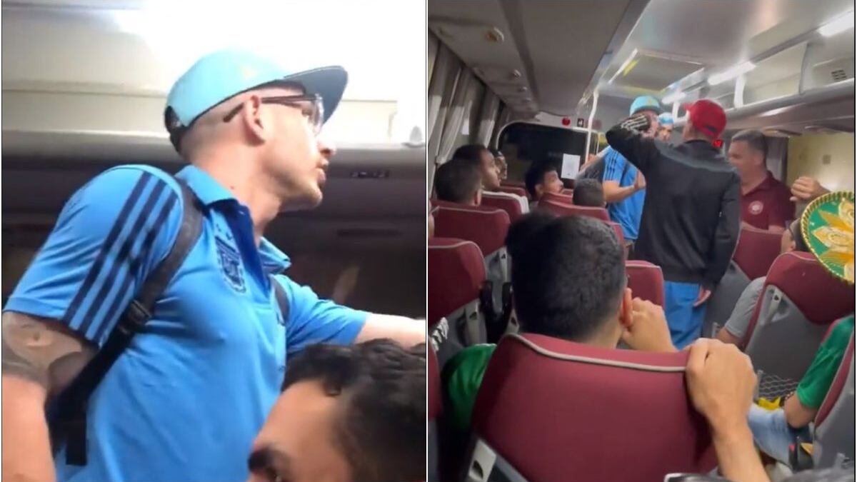 Hinchas mexicanos y argentinos se ‘picaron’ en un autobús en Qatar 2022