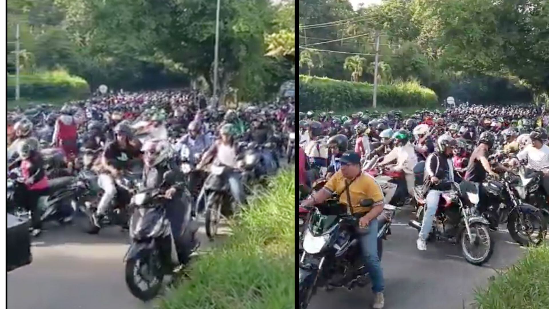 Bloqueo de motos en Bucaramanga