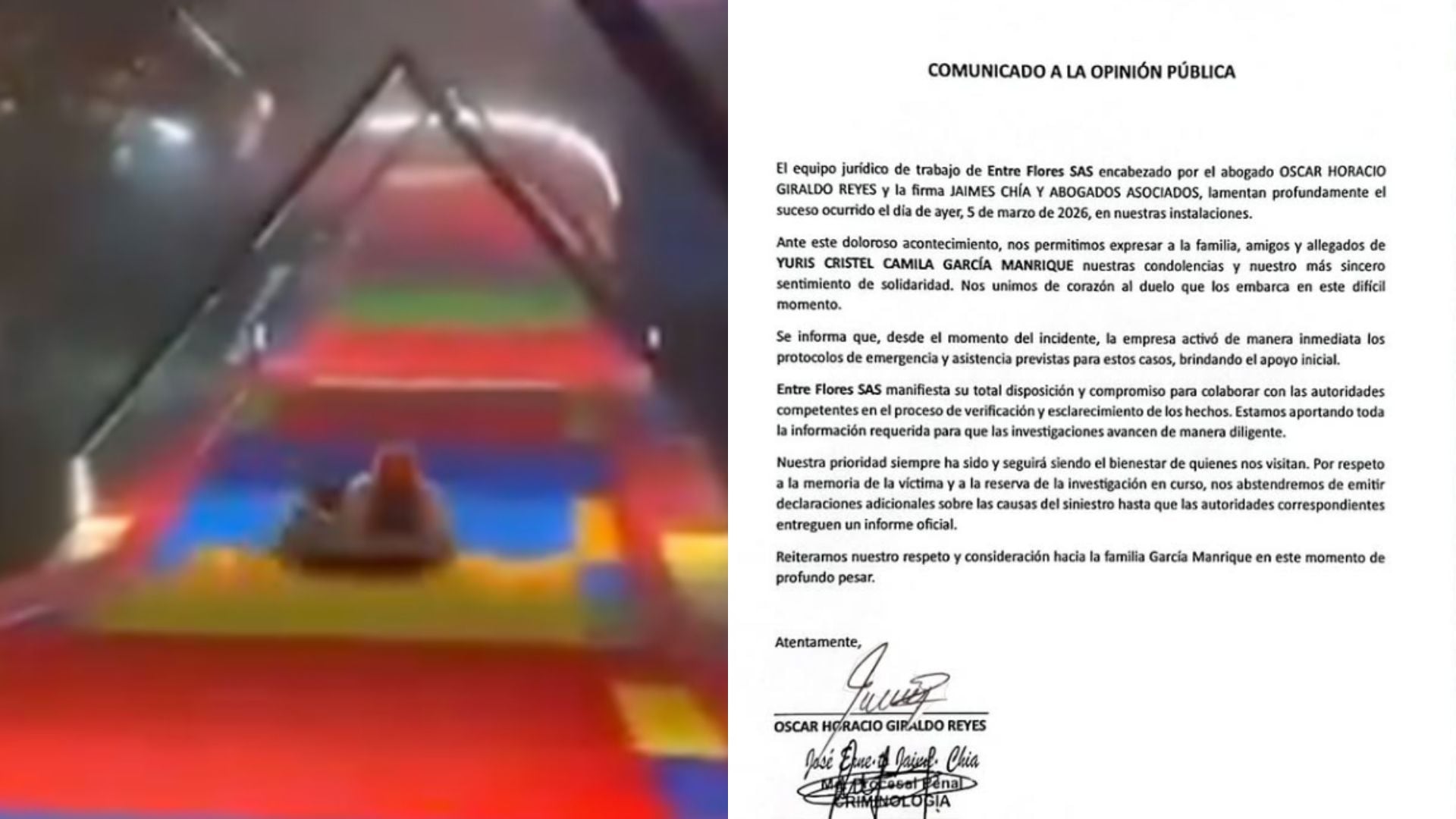 Se pronunció parque donde falleció mujer tras lanzarse por un tobogán: esperarán informe antes de volver a pronunciarse