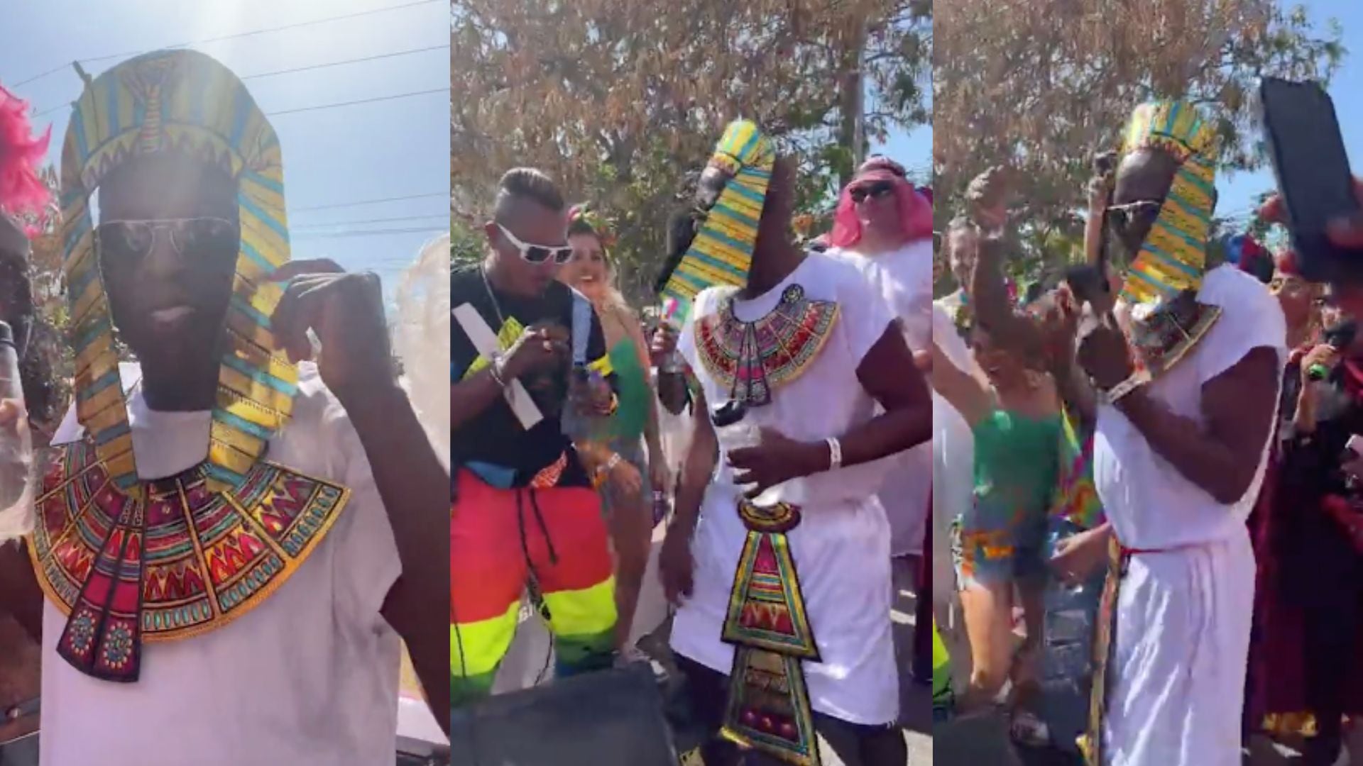 El 'Tino' se dejó ver disfrutando el Carnaval de Barranquilla.