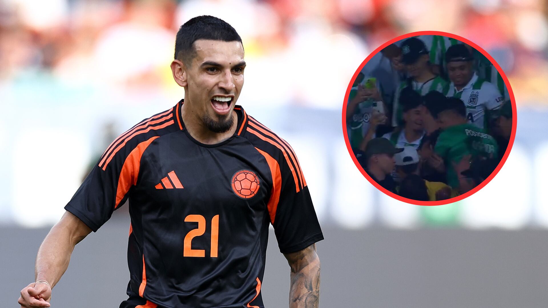 Captaron a Daniel Muñoz en la tribuna del Atanasio Girardot en Atlético Nacional vs América de Cali