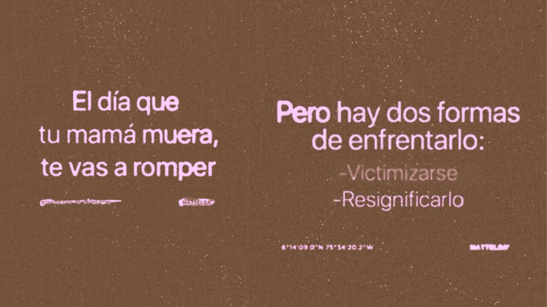 Post sobre muerte de las madres, Mattelsa