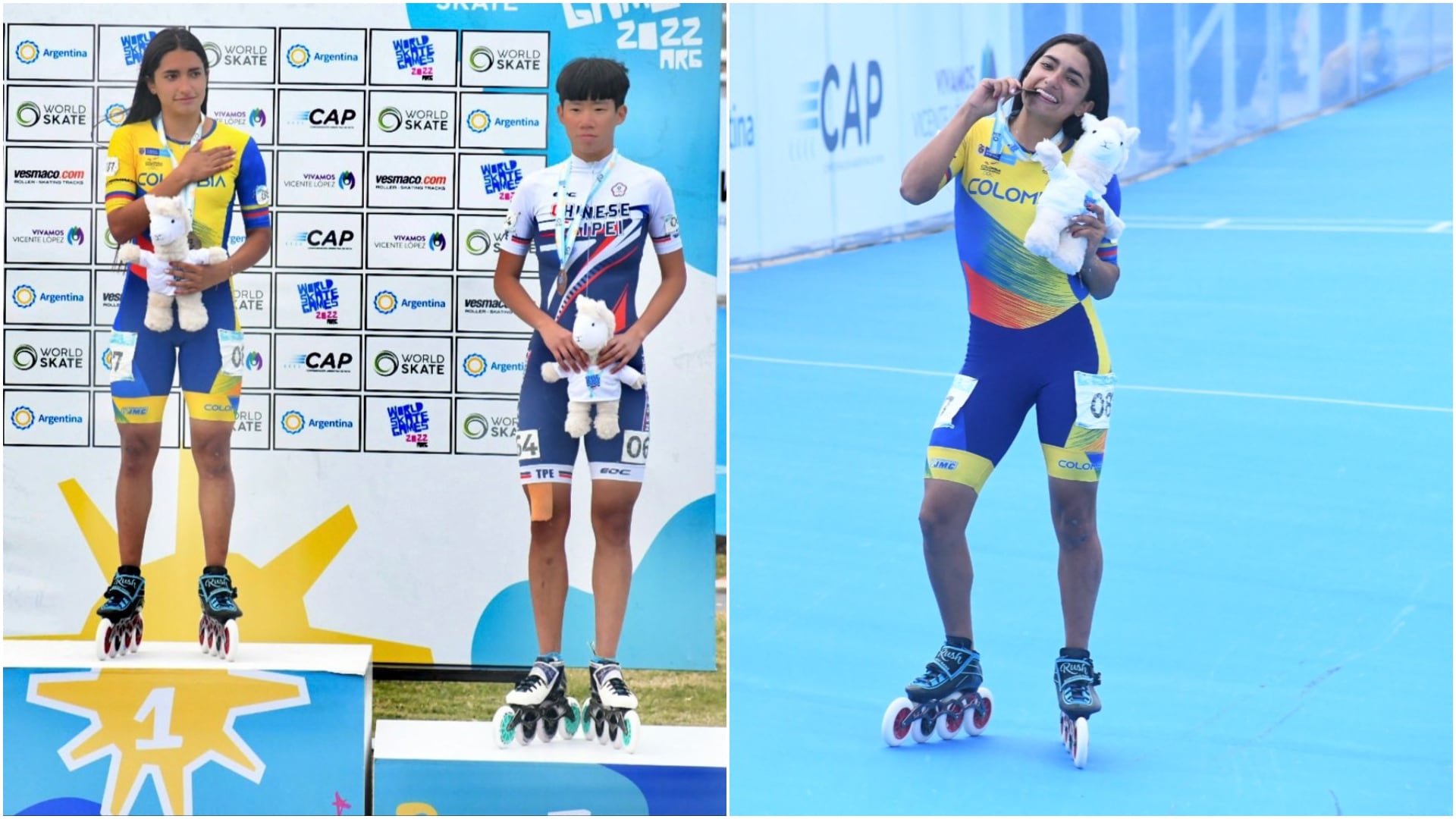 Atracaron en Bogotá a Luna Shalom Vargas, campeona mundial de patinaje (Redes sociales Alcaldía de Bosa)