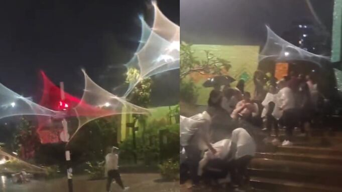 Colapso de alumbrado navideño en Medellín