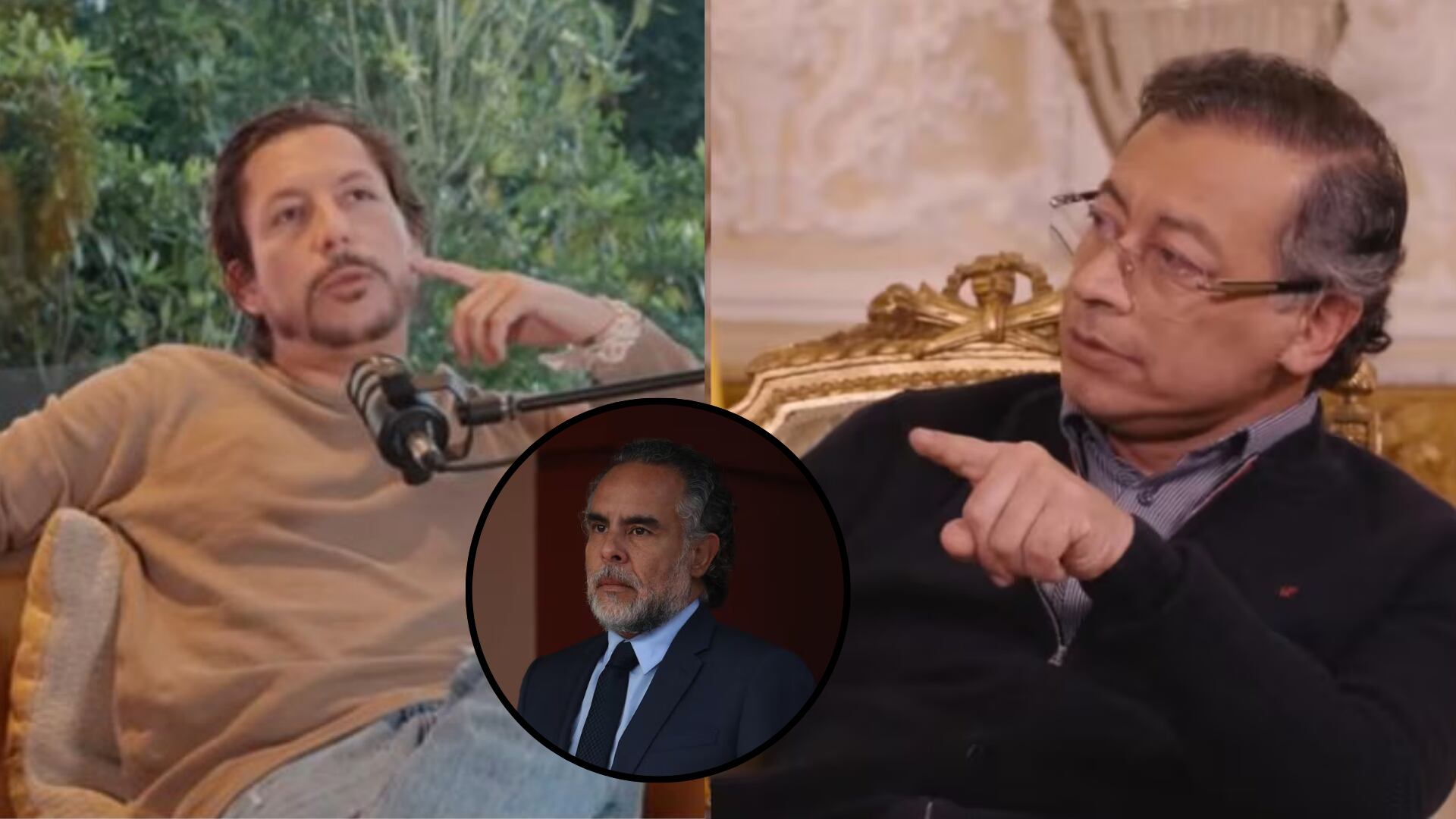 Alejandro Riaño y Gustavo Petro