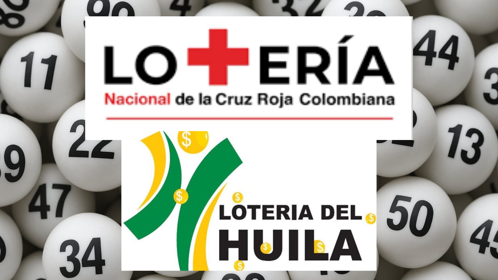 Loterías de Cruz Roja y Huila - Fotos: Balotas generadas con IA y logos oficiales de las loterías tomados de redes sociales el 2 de diciembre del 2025