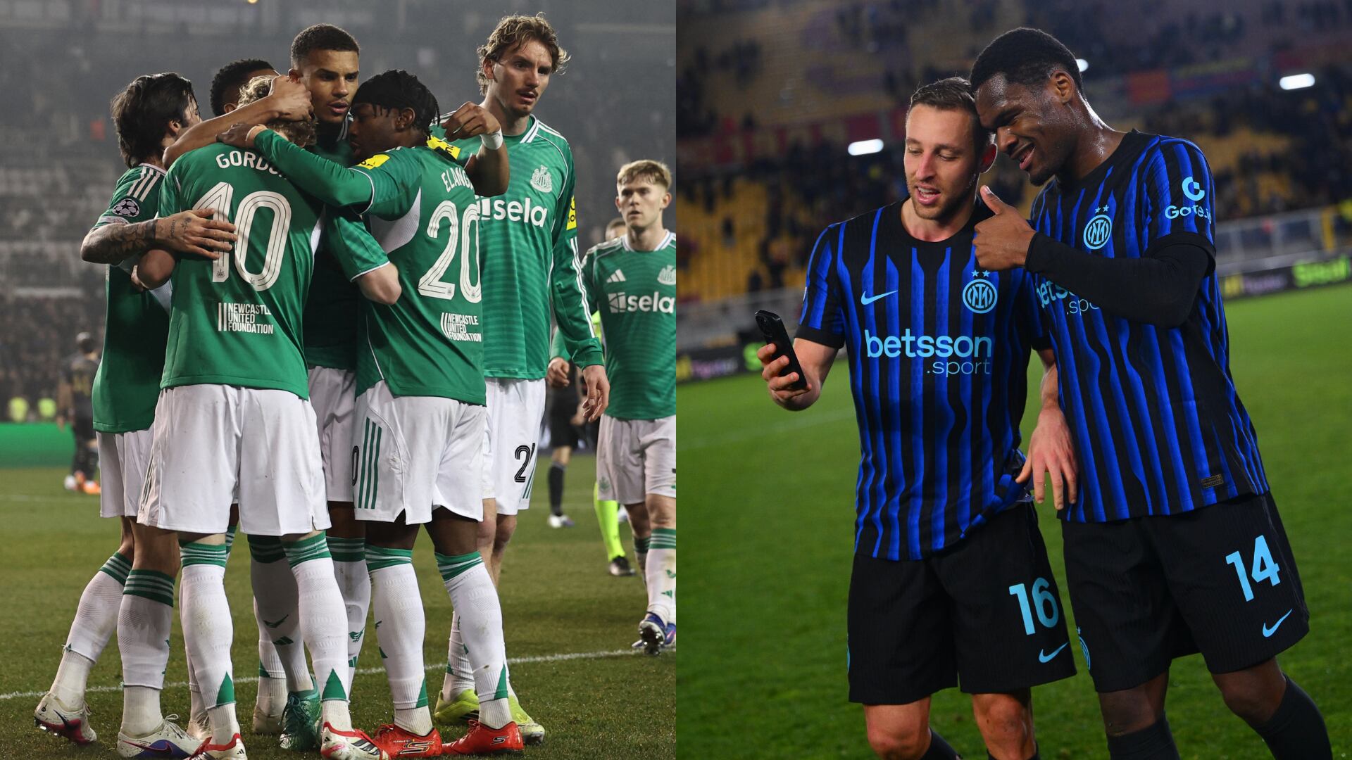 Newcastle e Inter - Fotos: Redes sociales de los dos equipos tomadas el 23 de febrero del 2026