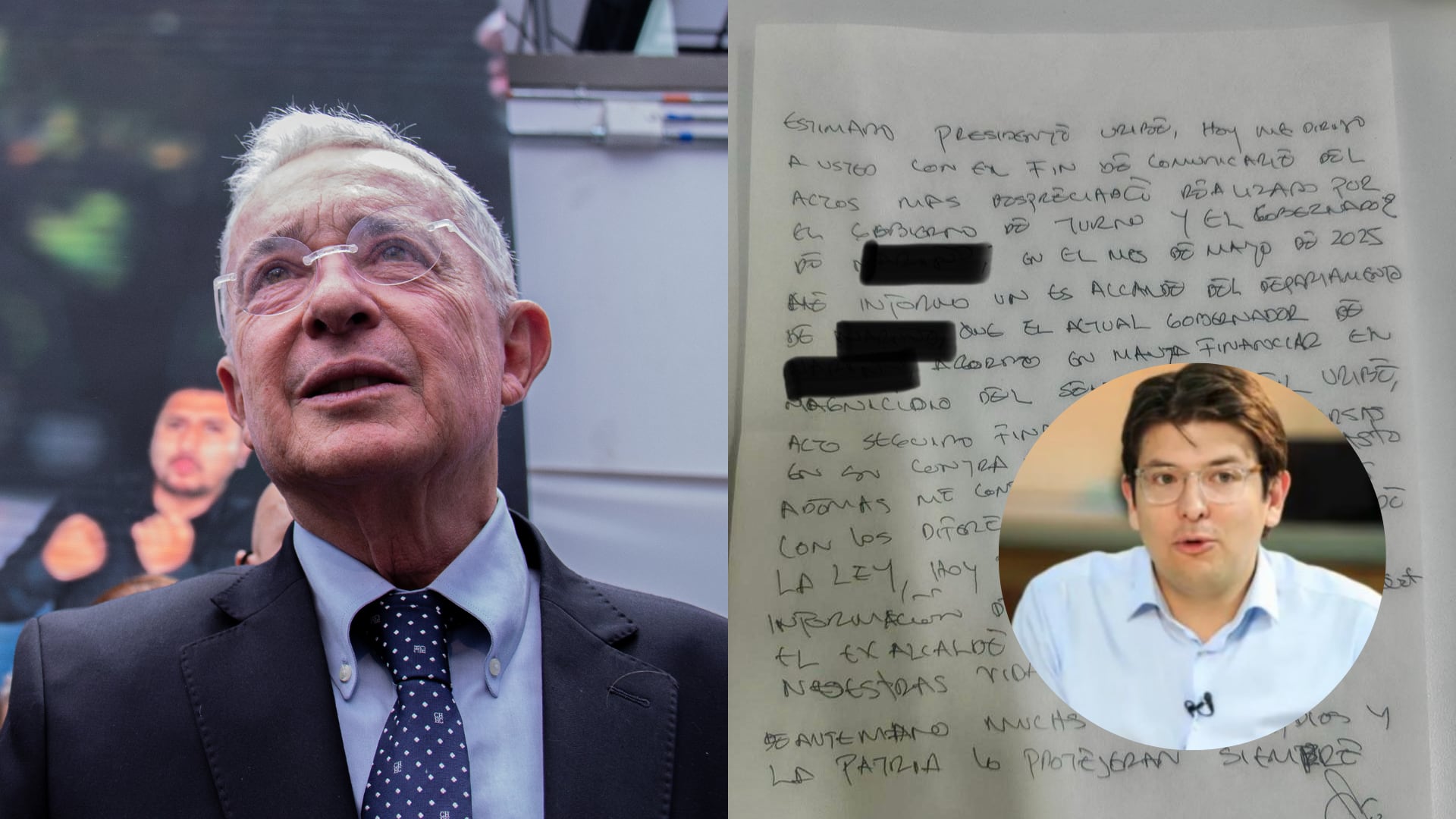 Carta anónima a Álvaro Uribe sobre muerte de Miguel Uribe.