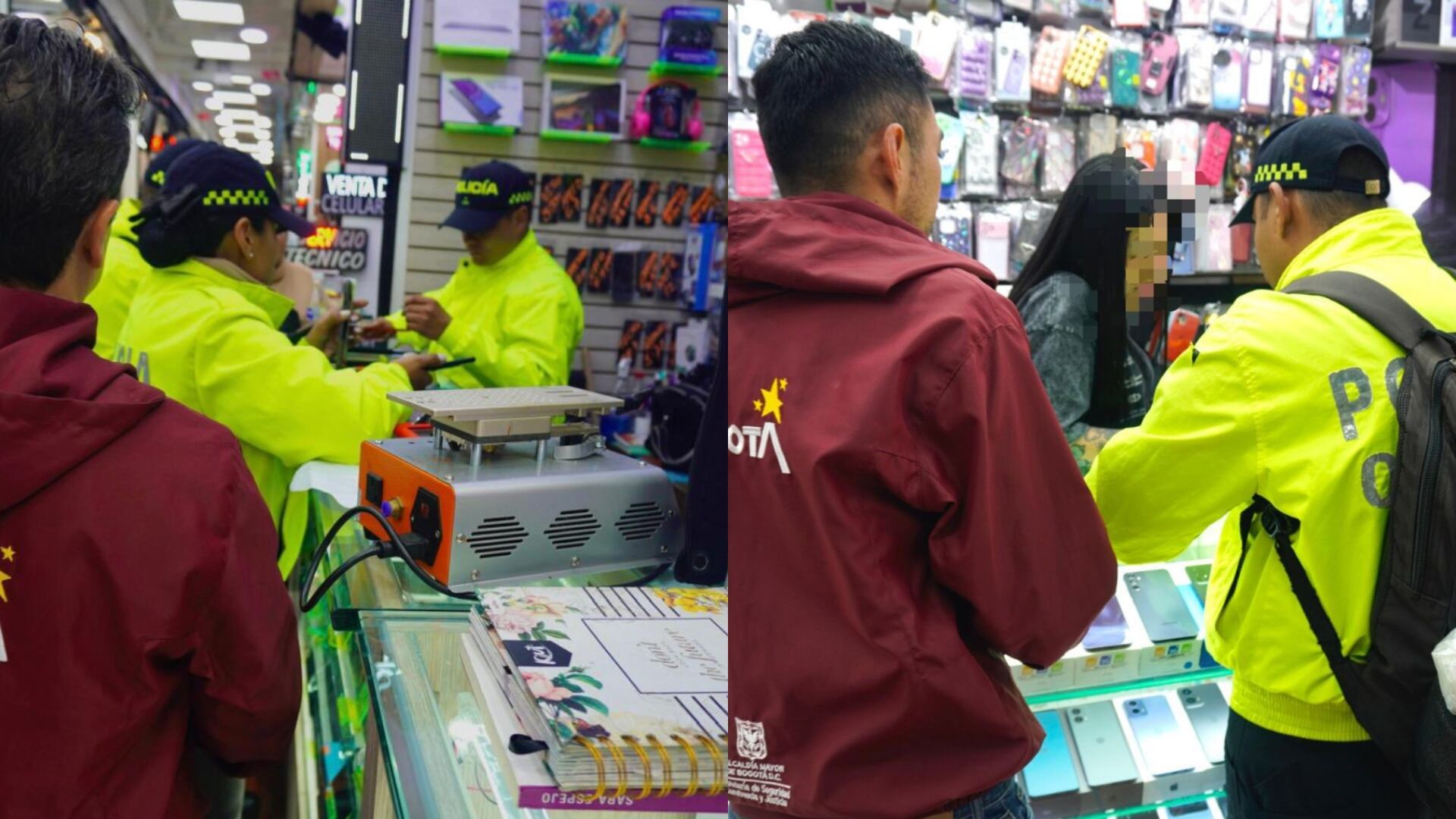 Allanamiento en la calle 13 donde las autoridades incautaron 45 celulares robados.