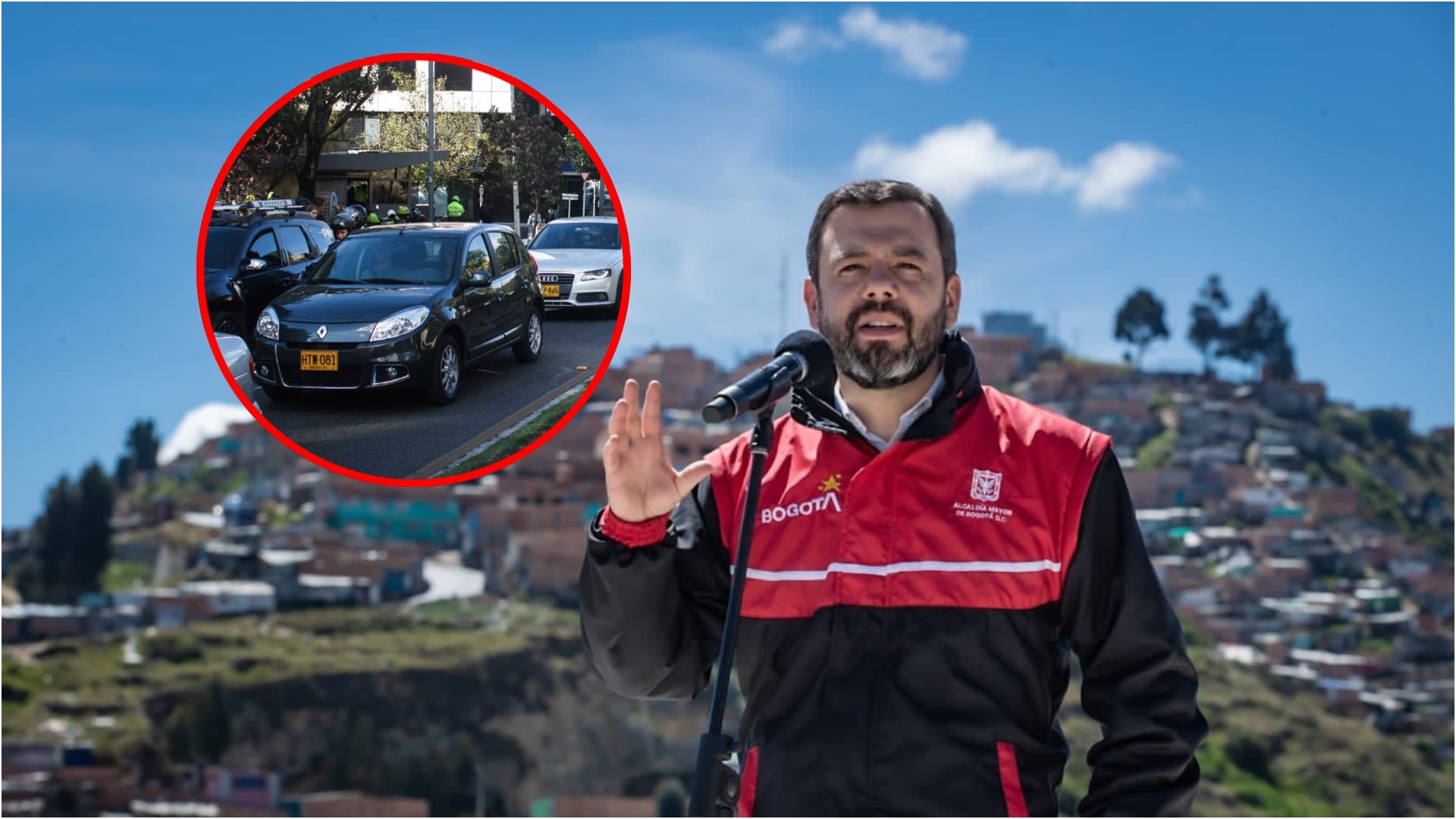 Ultimátum de la Alcaldía de Bogotá a conductores de plataformas tras diálogo con los taxistas (Foto vía: Alcaldía de Bogotá y foto genérica de carros, tomada por Juan Pablo Pino)
