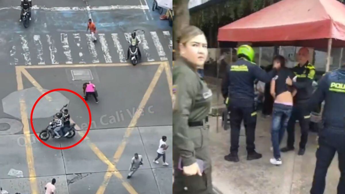 Se presentó persecución en el centro de Cali de comerciante que no se dejó robar.