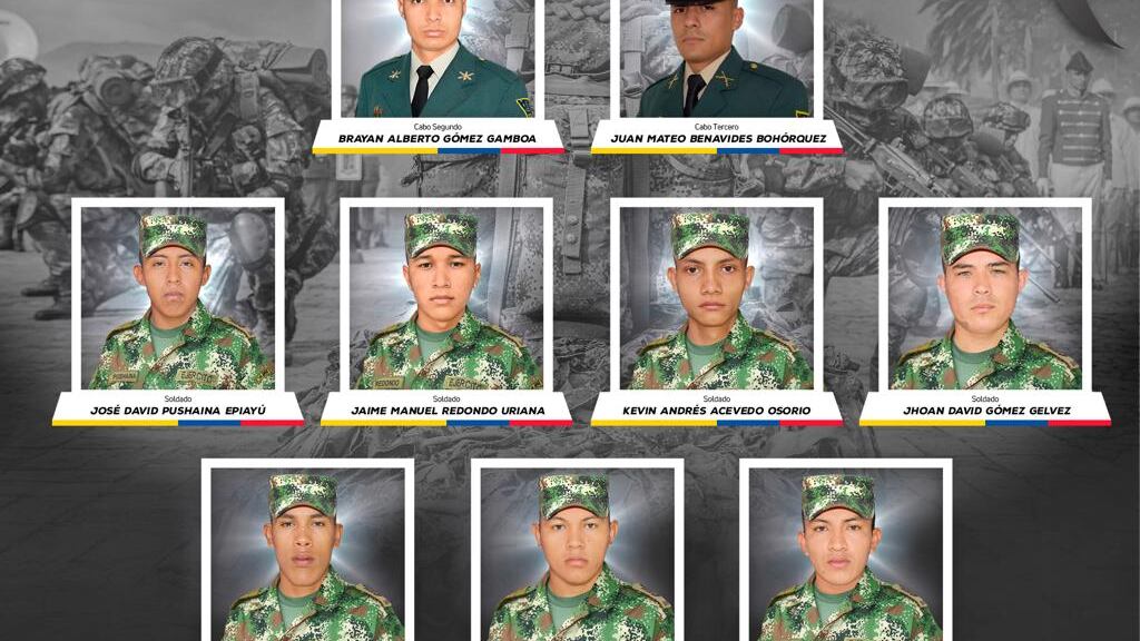 Estos son los 9 militares asesinados en Catatumbo, atentado del 29 de marzo de 2023