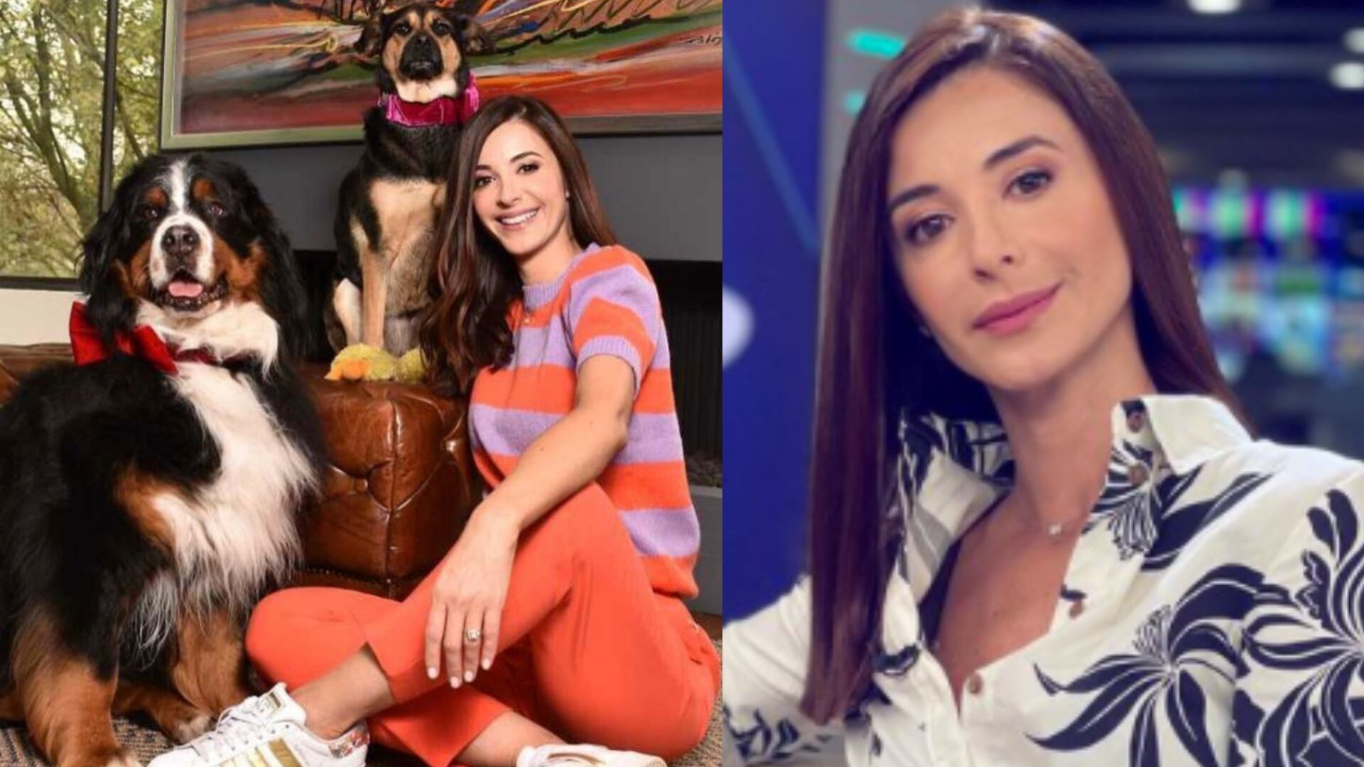 Alejandra Giraldo y sus mascotas Vita y Napito