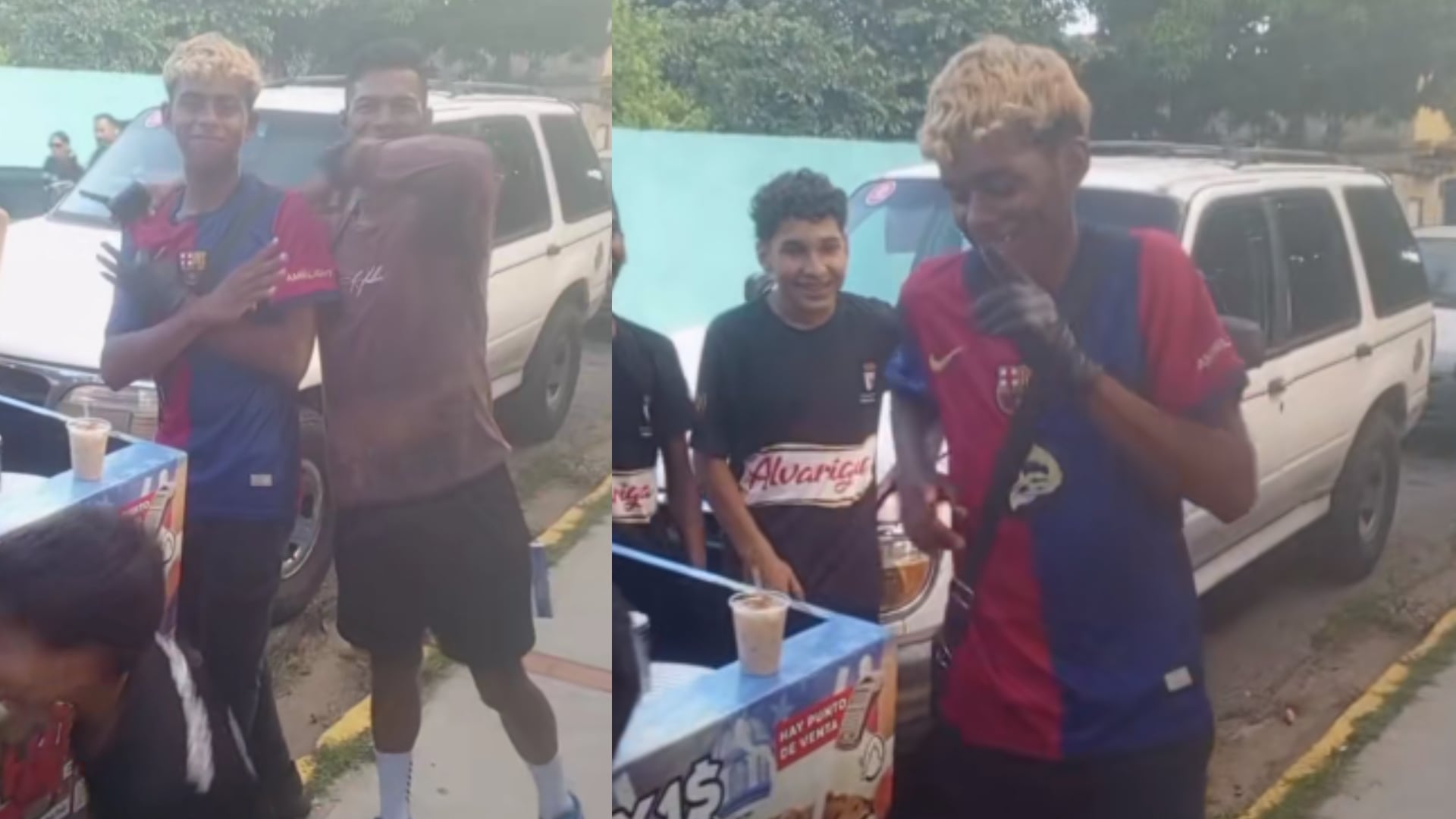 Lamine Yamal del Barcelona tiene un doble y vende chicha en Venezuela