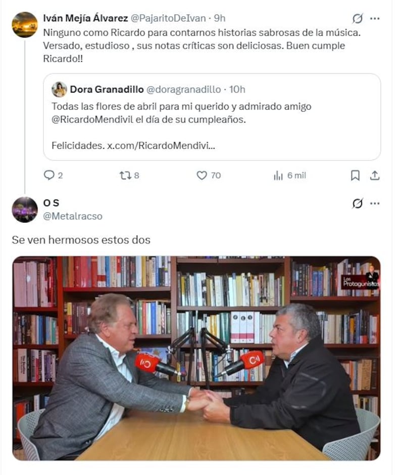 “Falta el sepulturero”, Iván Mejía sobre imagen de Ramón Jesurún con Gustavo Gómez