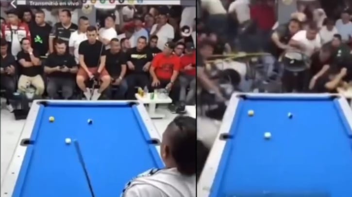 En video quedó registrada una balacera en plena competencia de pool en Villa del Rosario en Norte de Santander.