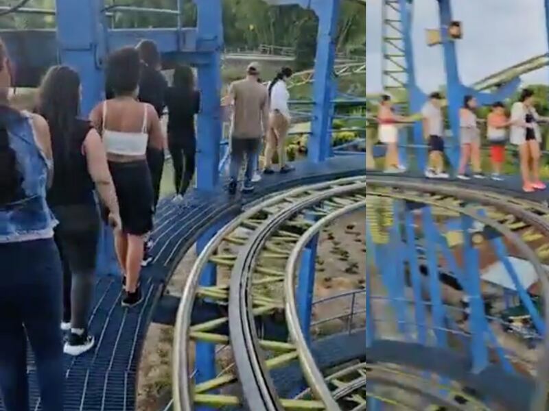 Video: momentos de pánico vivieron usuarios que visitaron la montaña rusa del Parque del Café